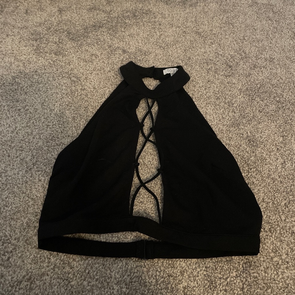 Backless lace up top